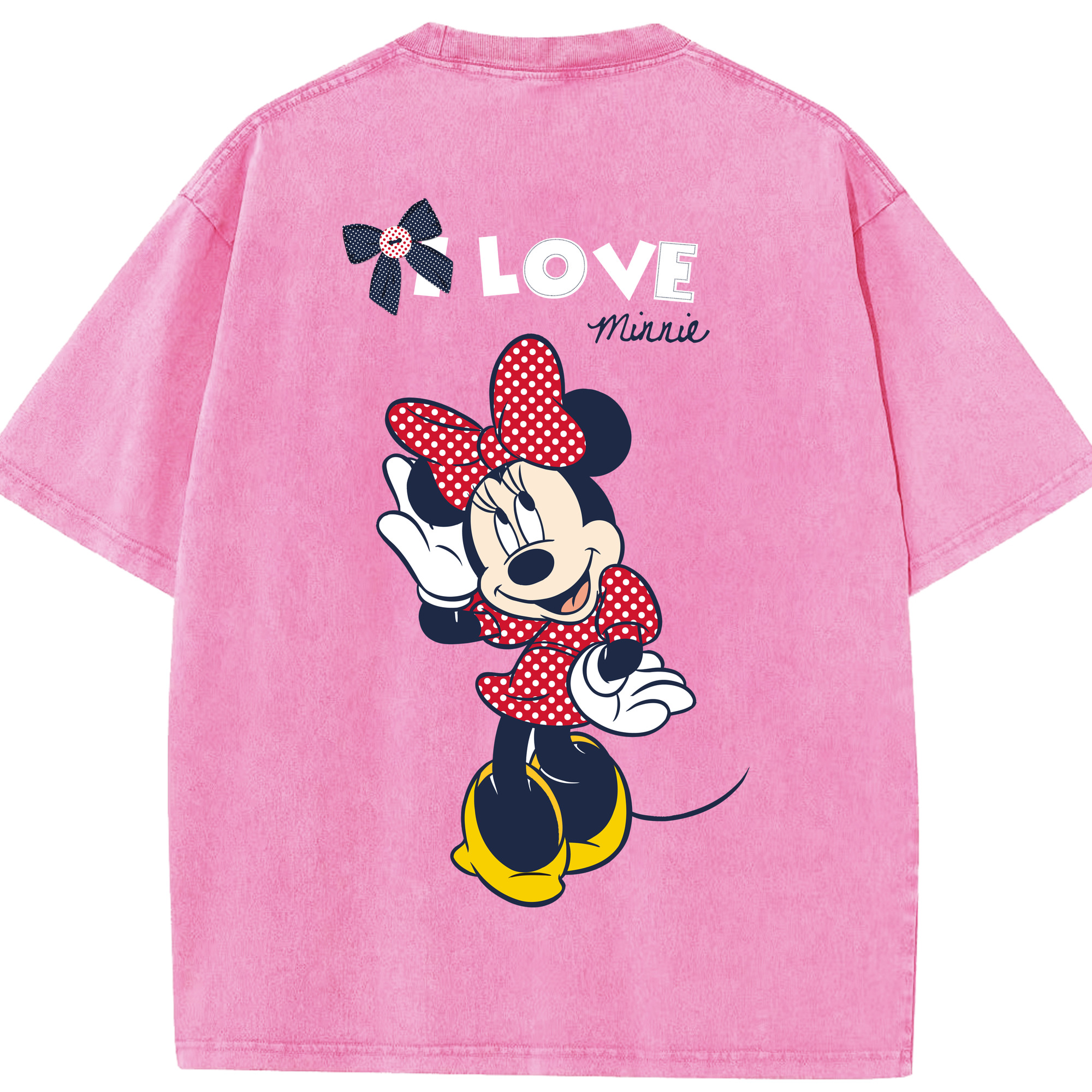 （画像用） ミッキーマウス Mickey Mouse 綿100% ヴィンテージ風 半袖Tシャツ（背面プリント）